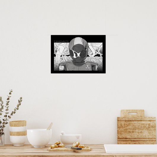 Toonami TOM 5 Countdown-Comic-Stoßfänger Poster (Küche)