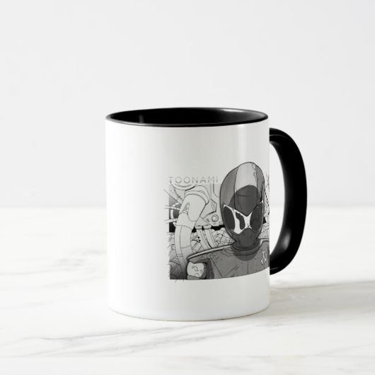 Toonami TOM 5 Countdown-Comic-Stoßfänger Tasse (VorderseiteRechts)