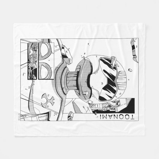 Toonami TOM 5 & SARA Comic Style Bumper Fleecedecke (Vorderseite (Horizontal))
