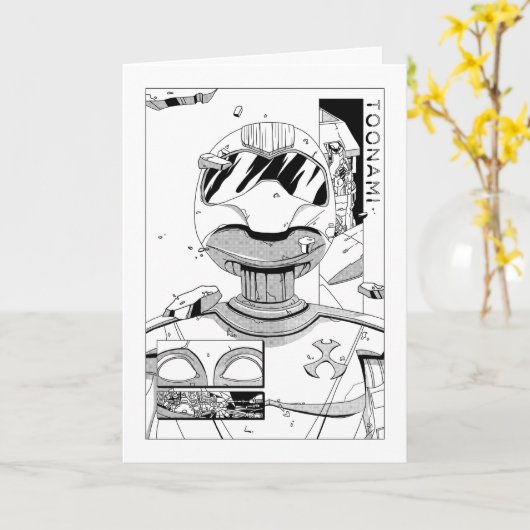 Toonami TOM 5 & SARA Comic Style Bumper Karte (Gelbe Blume)