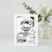 Toonami TOM 5 & SARA Comic Style Bumper Postkarte (Stehend Vorderseite)