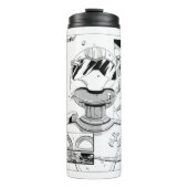Toonami TOM 5 & SARA Comic Style Bumper Thermosbecher (Vorderseite)