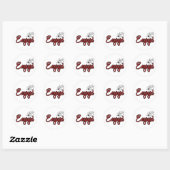 ToonDoveEngagedRed Runder Aufkleber (Blatt)