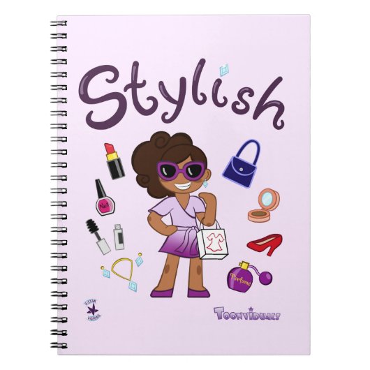 TOONVIDUALS Stilvolles Girl 1 Spiral Notebook Notizblock (Vorderseite)