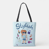 TOONVIDUALS Stilvolles Girl 3 Tasche (Rückseite)