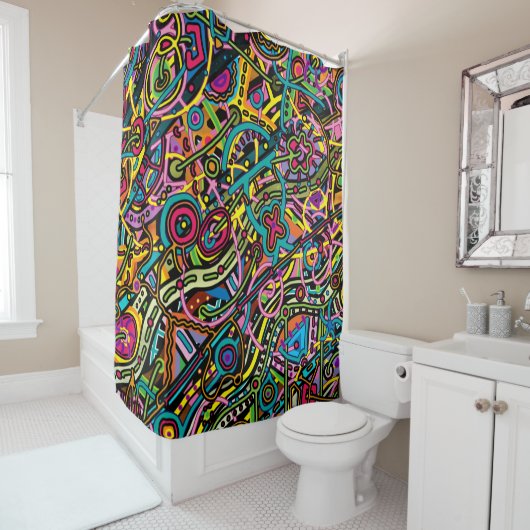 Toony Abstraction Duschvorhang (Beispiel)