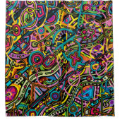 Toony Abstraction Duschvorhang (Vorderseite)