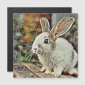 Toony Bunny Magnetkarte (Vorne/Hinten)