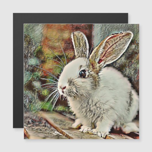 Toony Bunny Magnetkarte (Vorne/Hinten)