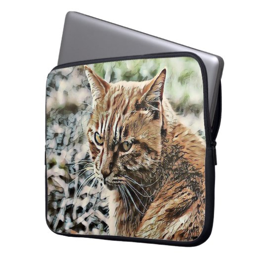 Toony Cat Laptopschutzhülle (Vorderseite Links)