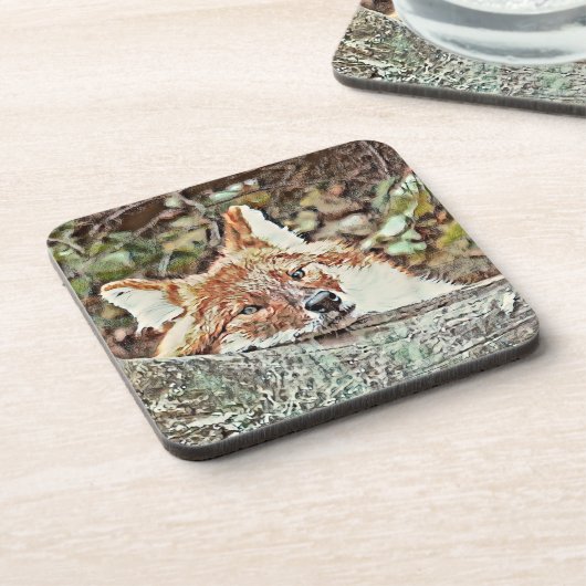 Toony Fox Getränkeuntersetzer (Linke Seite)