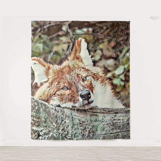 Toony Fox Wandteppich (Vorderseite)