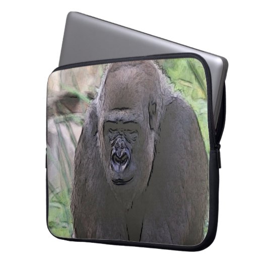 Toony Gorilla Laptopschutzhülle (Vorderseite Links)