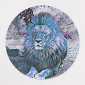 Toony Löwe blau Etiketten (Design 1)