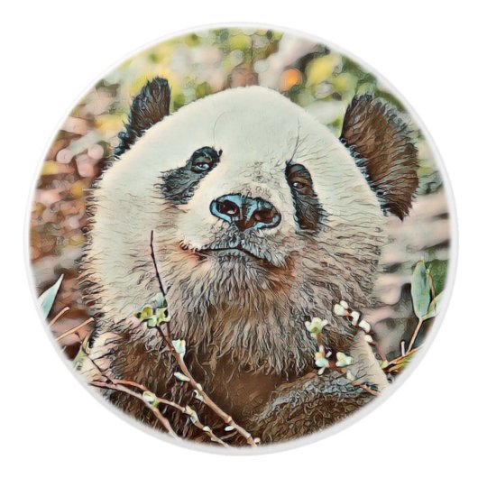 Toony Panda Keramikknauf (Vorderseite)