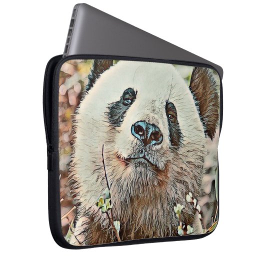 Toony Panda Laptopschutzhülle (Vorne Rechts)