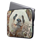 Toony Panda Laptopschutzhülle (Vorderseite Links)