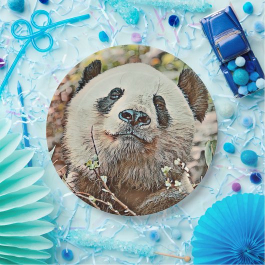 Toony Panda Pappteller (Party)