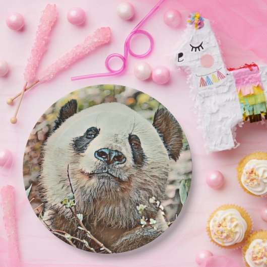 Toony Panda Pappteller (Party)