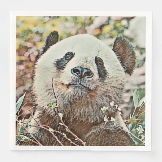 Toony Panda Serviette (Vorderseite)