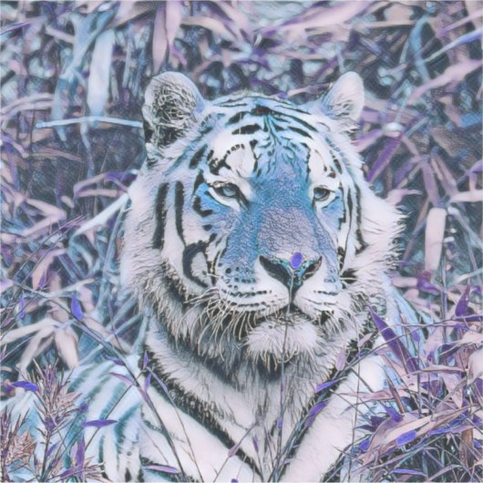 Toony Tiger blau Aufkleber (Vorderseite)