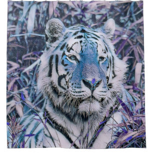 Toony Tiger blau Duschvorhang