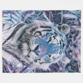 Toony Tiger blau Fleecedecke (Vorderseite (Horizontal))