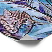 Toony Tiger blau Poster (Ecke)