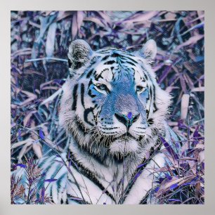 Toony Tiger blau Poster