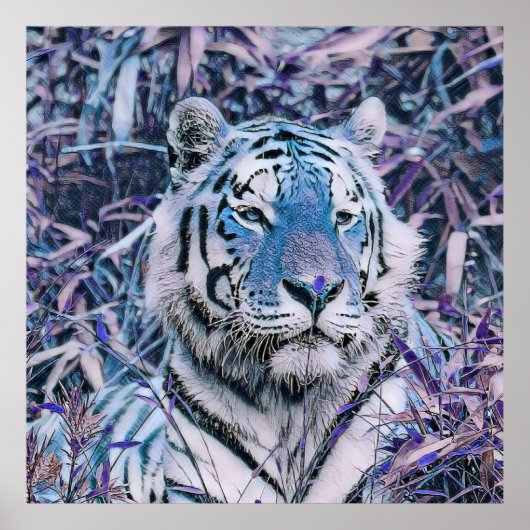 Toony Tiger blau Poster (Vorne)