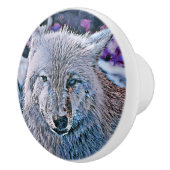 Toony Wolf blau Keramikknauf (Rechts)