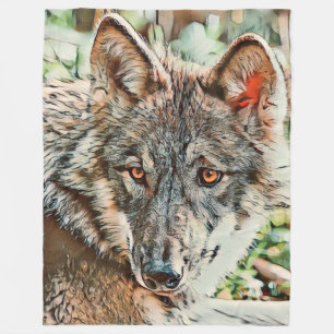 Toony Wolf Fleecedecke