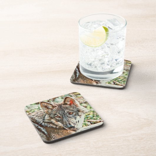 Toony Wolf Getränkeuntersetzer (Rechte Seite)