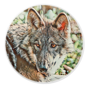 Toony Wolf Keramikknauf
