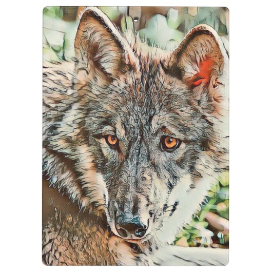 Toony Wolf Klemmbrett (Rückseite)