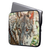 Toony Wolf Laptopschutzhülle (Vorderseite Links)