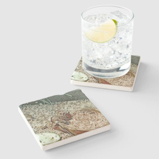 Toony Zwergmäuse Steinuntersetzer (Seitenansicht)