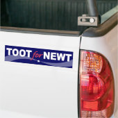 TOOT für Newt Gingrich 2012 Autoaufkleber (Auf Lkw)