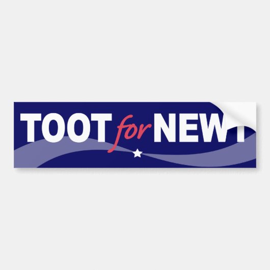 TOOT für Newt Gingrich 2012 Autoaufkleber (Vorne)