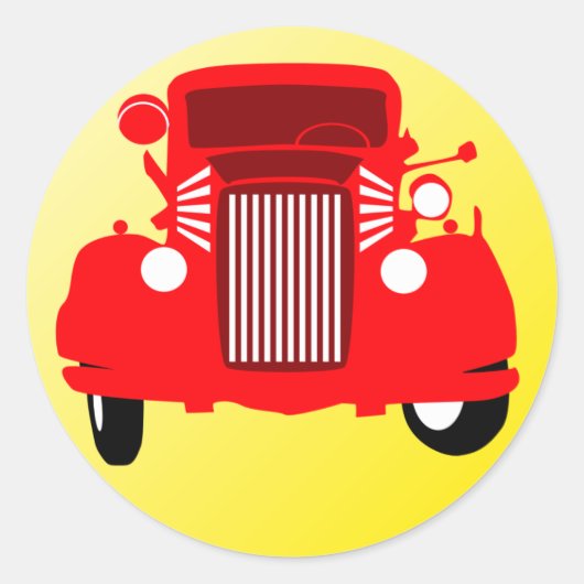 Toot! Toot! Runder Aufkleber (Vorderseite)