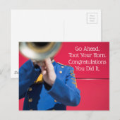 Toot Your Horn - Band Player Postkarte (Vorne/Hinten)