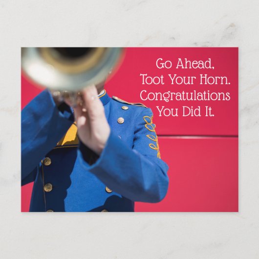 Toot Your Horn - Band Player Postkarte (Vorderseite)