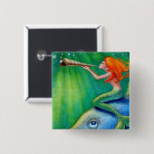 Toot Yur besitzen Seashell-Meerjungfrau! Button (Vorne & Hinten)