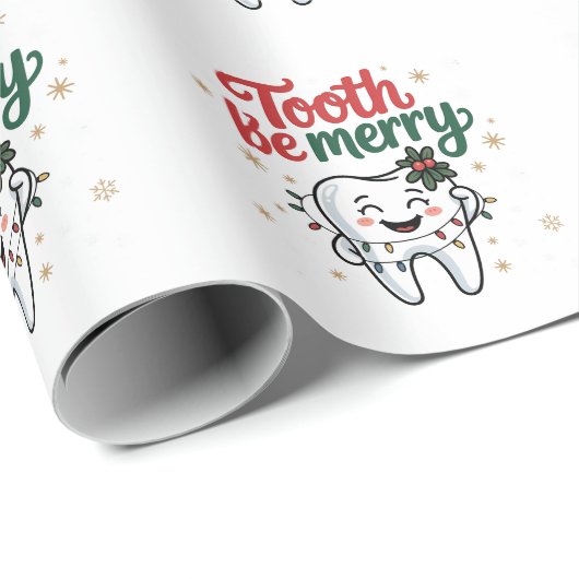 Tooth Be frohe Funny Dental Dentist Weihnachten Geschenkpapier (Rolleneckpunkt)
