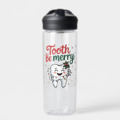 Tooth Be frohe Funny Dental Dentist Weihnachten Trinkflasche (Vorderseite)