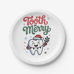 Tooth Be Merry Dental Zahnarzt Weihnachten Xmas Pappteller