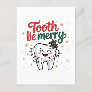 Tooth Be Merry Lustiger Zahnarzt Weihnachten Einladungspostkarte