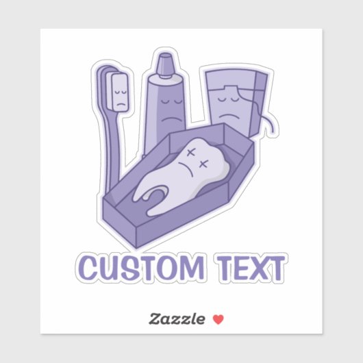 Tooth-Beerdigung Aufkleber (Blatt)