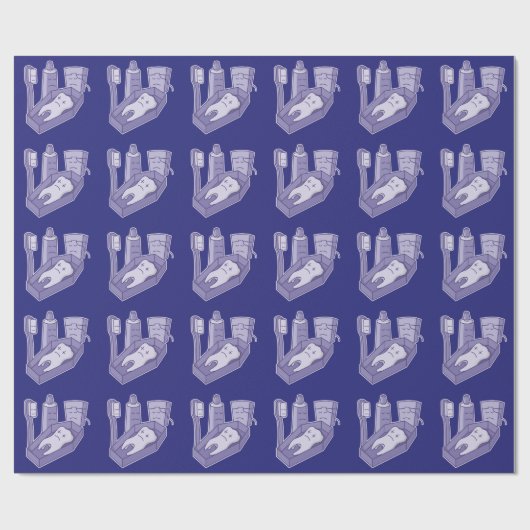 Tooth-Beerdigung Geschenkpapier (Flach)