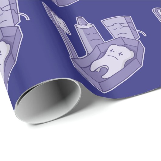 Tooth-Beerdigung Geschenkpapier (Rolleneckpunkt)